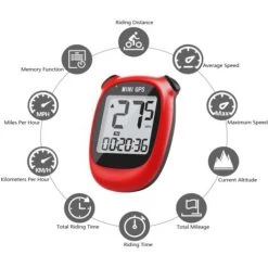 M3 Mini Ordinateur De Vélo GPS, Compteur Kilométrique Et Compteur De Vitesse Sans Fil IPX5 étanche Avec écran LCD Pour Hommes, Femmes, Adolescents, Motards (rouge)-BISBISOUS -Pas Cher Eclairage professionnel Magasin 53815774 3