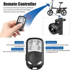 Alarme De Vélo électrique étanche Avec Télécommande Antivol Alarme De Vibration Klaxon De Vélo Avec Fonction USB Rechargeable (noir)-BISBISOUS -Pas Cher Eclairage professionnel Magasin 53815829 4