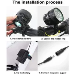 Phares De Vélo De Sécurité Avant De Vélo De Sécurité LED étanches 7 Phares De Vélo LED Avec Batterie Pour Vélo Tout (noir)-BISBISOUS -Pas Cher Eclairage professionnel Magasin 53815873 5