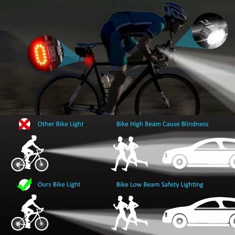 Lumiere Velo Ensemble, Eclairage Lampe Velo LED Puissant Kit Rechargeables Par USB, 4/6 Modes Lumière Vélo Avant Et Arriere Etanche IPX5 Nuit Lampe De Sécurité Pour Cyclysme, VTT, VTC-BISBISOUS 4 Lumiere Velo Ensemble, Eclairage Lampe Velo LED Puissant Kit Rechargeables Par USB, 4/6 Modes Lumière Vélo Avant Et Arriere Etanche IPX5 Nuit Lampe De Sécurité Pour Cyclysme, VTT, VTC-BISBISOUS – Image 2