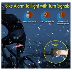 Feu Arrière De Vélo Télécommandé, Clignotant Et Feu De Freinage Avec Alarme Antivol, Feu De Sonnette électrique (noir)-BISBISOUS -Pas Cher Eclairage professionnel Magasin 53815927 3