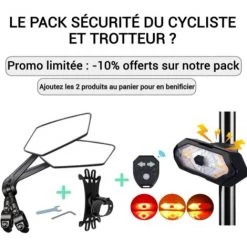 Clignotant Velo Et Feu Arrière Avec Effet Sonore, Télécommande Sans-Fil, 5 Modes D'éclairage Différents, Rechargeable USB, Facile à Installer, Soyez Visible Et Indiquez Votre Direction à Tout Moment(Noir)-BISBISOUS -Pas Cher Eclairage professionnel Magasin 53815953 3