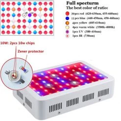 SUPERSELLER 600W LED élèvent Des Ampoules à Spectre Complet UV IR Rouge Bleu Blanc Lampe De Culture Hydroponique Pour Semences à Partir De Fleurs De Légumes à Effet De Serre - 600W -Pas Cher Eclairage professionnel Magasin 53820350 3