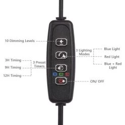 LIFCAUSAL Lampe De Croissance Pour Plantes D'intérieur 42 LED Lampe De Croissance Pour Plantes 10 Niveaux à Intensité Variable Minuterie 3/9/12H 3 Modes D'éclairage Lampe De Croissance Compacte Pour Plantes Fleurs Légumes -Pas Cher Eclairage professionnel Magasin 54005985 3