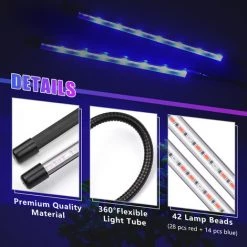 LIFCAUSAL Lampe De Croissance Pour Plantes D'intérieur 42 LED Lampe De Croissance Pour Plantes 10 Niveaux à Intensité Variable Minuterie 3/9/12H 3 Modes D'éclairage Lampe De Croissance Compacte Pour Plantes Fleurs Légumes -Pas Cher Eclairage professionnel Magasin 54005985 5