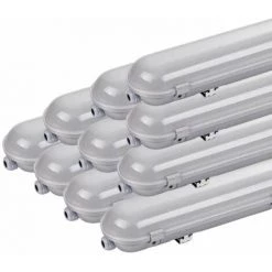 Réglette LED Étanche IP65 150CM 55W 120° Avec Détecteur (Pack De 10) - Détecteur De Mouvement - Blanc Froid 6000K - 8000K - SILUMEN