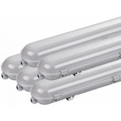 Réglette LED Étanche IP65 120CM 40W 120° Avec Détecteur (Pack De 5) - Blanc Froid 6000K - 8000K - SILUMEN