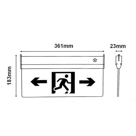 Panneau D'indication De Sortie De Secours GAUCHE 3W IP40 - SILUMEN 6 Panneau D'indication De Sortie De Secours GAUCHE 3W IP40 - SILUMEN – Image 4