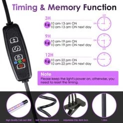 Randaco Lampe De Plante 30W, Lampe De Croissance Lampe Horticole à Trois Têtes Avec Cou De Cygne Flexible 360°, équipée De 60 LEDs -Pas Cher Eclairage professionnel Magasin 56395305 4