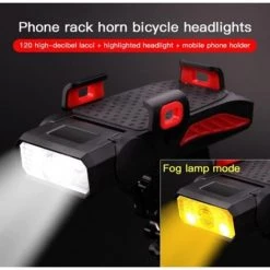Ensemble D'éclairage De Vélo Rechargeable Par USB Feux Avant De Vélo LED étanche Lampe De Vélo 6 Modes Sonores Klaxon 5 Modes D'éclairage (noir)-BISBISOUS 9 Ensemble D'éclairage De Vélo Rechargeable Par USB Feux Avant De Vélo LED étanche Lampe De Vélo 6 Modes Sonores Klaxon 5 Modes D'éclairage (noir)-BISBISOUS -Pas Cher Eclairage professionnel Magasin 56485377 3