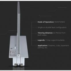 V-TAC Samsung Puce LED Lampe De Secours 2W 16LED Encastré 12h Charge 6000K IP20 -Pas Cher Eclairage professionnel Magasin 56813110 3