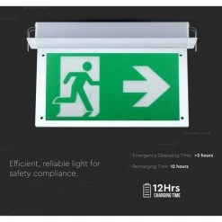 V-TAC Samsung Puce LED Lampe De Secours 2W 16LED Encastré 12h Charge 6000K IP20 -Pas Cher Eclairage professionnel Magasin 56813110 5