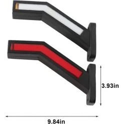 FLYME 2 Pièces Feux De Position De Remorque Bicolores, Feux De Position Latéraux à LED, Feux De Position Latéraux Universels 12/24 V Pour Remorques -Pas Cher Eclairage professionnel Magasin 57481393 2