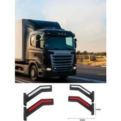 FLYME 2 Pièces Feux De Position De Remorque Bicolores, Feux De Position Latéraux à LED, Feux De Position Latéraux Universels 12/24 V Pour Remorques -Pas Cher Eclairage professionnel Magasin 57481393 4