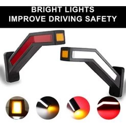 FLYME 2 Pièces Feux De Position De Remorque Bicolores, Feux De Position Latéraux à LED, Feux De Position Latéraux Universels 12/24 V Pour Remorques -Pas Cher Eclairage professionnel Magasin 57481393 5