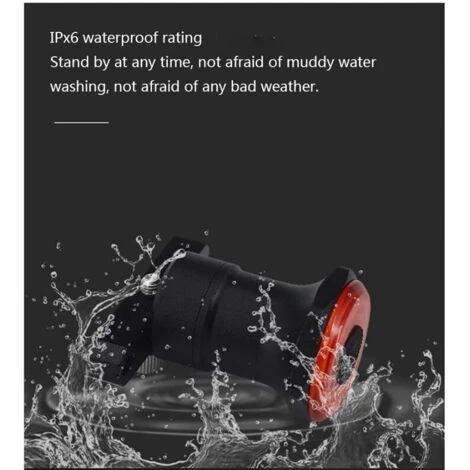 Feu Arrière Intelligent Pour Vélo, Capteur De Frein, Lumière De Vélo, Feu Arrière De Vélo Rechargeable USB IPX6, Feu Arrière étanche Pour Vélo, Accessoires Arrière De Haute Intensité, Adaptés à Tous Les Vélos (noir)-BISBISOUS 5 Feu Arrière Intelligent Pour Vélo, Capteur De Frein, Lumière De Vélo, Feu Arrière De Vélo Rechargeable USB IPX6, Feu Arrière étanche Pour Vélo, Accessoires Arrière De Haute Intensité, Adaptés à Tous Les Vélos (noir)-BISBISOUS – Image 3