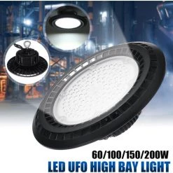 MOHOO UFO LED High Bay Light Entrep?t Atelier Garage Lampe Industrielle Atelier High Bay LED Stadium éclairage De Marché 26000LM 6000K IP65 60W -Pas Cher Eclairage professionnel Magasin 58682130 5