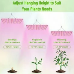 ONEVAN Eclairage Horticole 600W LED Lampe Pour Plantes Spectre Complet Timer Grow Light Pour Plante Intérieure -Pas Cher Eclairage professionnel Magasin 58758092 2