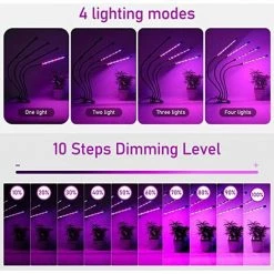 CSPARKV Lampe De Plante, EWEIMA 80 LEDs Lampe De Croissance à 360° Éclairage Horticole Avec, Lampe Pour Plante Lampe Croissance Spectre Complet Avec Chronométrage -à Trois Tubes -Pas Cher Eclairage professionnel Magasin 58778907 3