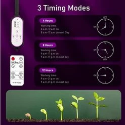 CSPARKV Lampe De Plante, EWEIMA 80 LEDs Lampe De Croissance à 360° Éclairage Horticole Avec, Lampe Pour Plante Lampe Croissance Spectre Complet Avec Chronométrage -à Trois Tubes -Pas Cher Eclairage professionnel Magasin 58778907 4