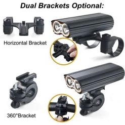 ALMI Lampe Vélo, Avant Lampe Vélo Led Puissantes, Ensemble Lumière, 2400 Lumens Avec 3 Luminosités Ajustables, 4400mAh USB Éclairage Rechargeable , 16 Heures Durée 7Pcs Pour VTT, VTC, Bicycle -Pas Cher Eclairage professionnel Magasin 59039313 3