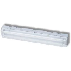 [PRO.TEC] Réglette étanche Fluo 2x18W Poly 660x117x84mm Avec Tubes 4000K Et Ballast Elec A2 230V IK06 IP65