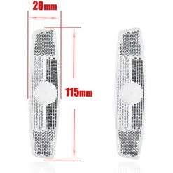 ALMI Vélo Réflecteurs Set-6Pcs Vélo Roue De Vélo Rayons Réflecteurs Coffre-Fort Réfléchissant Nuit Conduite Étanche Mountain Road Blanc/Jaune -Pas Cher Eclairage professionnel Magasin 59148421 3