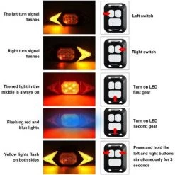 GALOZZOIT Clignotant Vélo, Feu Arriere Vélo, Feux Clignotant Vélo Sans Fil Rechargeable USB Cyclisme Lumière Davertissement, 6 Modes D'éclairage Pour Assurer La Sécurité Et Visibilité -Pas Cher Eclairage professionnel Magasin 59799870 4