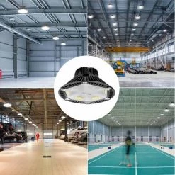 Anten 100W UFO LED Anti-Éblouissement Suspension Industrielle LED Étanche IP65 Projecteur LED 100W Éclairage Haute Baie Blanc Froid 6000K (Connecteur De Câble étanche Fourni) -Pas Cher Eclairage professionnel Magasin 6011145 4
