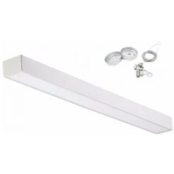 Réglette Lumineuse 120cmx5cm 48W Suspendue ALU - Blanc Froid 6000K - 8000K - SILAMP - Blanc Froid 6000K - 8000K