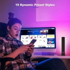 FUHUIDATRADING LIGHT Smart LED Lampe, RGB Smart Lampe Bureau Avec Effets D'éclairage Multiples Et Musique, Gaming Lampe, Lumière D'ambiance, Smart Flow Light Bar Pour TV, PC, Décoration De Chambre -Pas Cher Eclairage professionnel Magasin 60536061 5