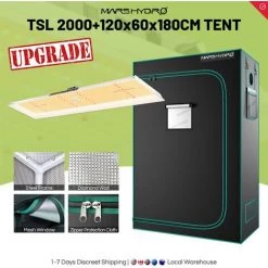 Mars Hydro TSL2000 LED élèvent Des Lumières Eclairage Horticole+ 120x60x180 Cm Tente De Culture Hydroponique Pour Salle D’intérieur Veg Flower