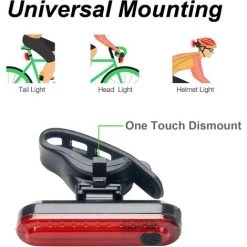 ROSIER Feux Arriere Vélo - 2 Pièces Eclairage Arrière Vélo, USB Rechargeable COB LED Lampe De Vélo Arrière Imperméable, 4 Modes D'éclairage Pour Assurer La Sécurité Et Visibilité (Rouge, 70*19*17mm)——VEBTles -Pas Cher Eclairage professionnel Magasin 60712396 5