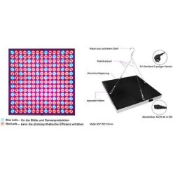 Randaco Lampe Pour Plantes 45 W Lampe De Croissance LED Pour Plantes D'intérieur Avec Spectre Complet Pour Semis, Hydroponique, Serre, Plantes Succulentes, Fleurs - Argent -Pas Cher Eclairage professionnel Magasin 63762391 3