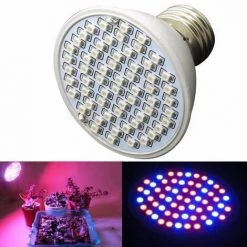 MALLOMNE 6W 60LED E27 Hydroponic Plant Grow Light Panel Full Spectrum Indoor Growing Lamp