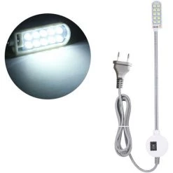 SUPERSELLER AC110-245v 0.5w 10 LED EU Plug Machine à Coudre Lumière Lampe Magnétique Base Fixe Bouton Commutateur Flexible Pliable Col De Cygne Réglable Éclairage Angle Conception Portable Pour Les Travaux Ménagers Tâches Ménagères
