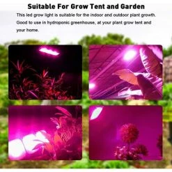 LLOVE Lampe De Culture 150W, Lampe LED Horticole IP67 étanche, Lampe Pour Plante LED Culture, Lampe De Croissance Pour Croissance Floraison Intérieur Et Extérieur -Pas Cher Eclairage professionnel Magasin 64871306 4