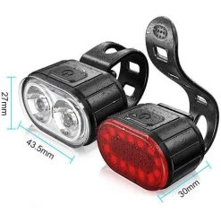Lumiere Velo LED Puissant, Eclairage Velo Avant Et Arriere, Lampe Avant Et Feu Arriere Velo Etanches Rechargeables USB, Phare Velo LED, Lumiere Velo VTT, Velo De Route Et Trotinette 56Vingt -Pas Cher Eclairage professionnel Magasin 64940552 5