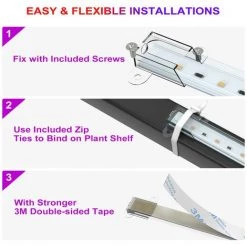 HEGUYEY Lampe De Plante, LED Horticole LED Culture , Lampe De Croissance Lampe De Culture Dimmable 3 Luminosité Variable Pour Plante Interieur Croissance Floraison -Pas Cher Eclairage professionnel Magasin 65661707 3