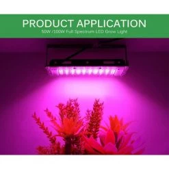 MEZHENG Lampe Horticole 100/50W, Lampe De Croissance Des Plantes à Spectre Complet à LEDs Avec Infrarouge UV, Idéale Pour Plantes D'intérieur, Fleurs Et Légumes, Semis, Floraison Et Résultats (50W) -Pas Cher Eclairage professionnel Magasin 65823903 4