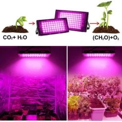 MEZHENG Lampe Horticole 100/50W, Lampe De Croissance Des Plantes à Spectre Complet à LEDs Avec Infrarouge UV, Idéale Pour Plantes D'intérieur, Fleurs Et Légumes, Semis, Floraison Et Résultats (100W) -Pas Cher Eclairage professionnel Magasin 65823970 5