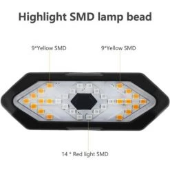 Feu Arrière De Vélo à LED, Clignotants De Vélo Rechargeables Par USB 5 Modes D'éclairage Voyant D'avertissement De Vélo Avec Télécommande Sans Fil IPX4 étanche (Noir)-BISBISOUS -Pas Cher Eclairage professionnel Magasin 66819451 4