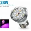 LIFCAUSAL Full Spectrum E27 LED Grow Light Bulb 28W Grow Plant Light Pour La Plantation De Plantes D'intérieur Organiques à Effet De Serre