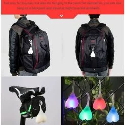 FLYME Heart-Shaped Lumière Silicone Boules Vélo Vélo Feu Arrière LED Feux De Détresse Nuit Étanche Location Siège Lampe Oeuf,Feu Rouge -Pas Cher Eclairage professionnel Magasin 67811165 3