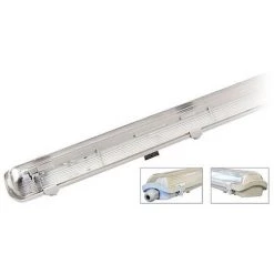 MIIDEX LIGHTING Boitier IP65 Pour 1 Tube LED T8 1200 - Sans Ballast Et Branchement 1 Côté