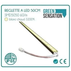 GREENSENSATION Réglette à LED Blanc Chaud Waterproof 50cm -Pas Cher Eclairage professionnel Magasin 7542487 2