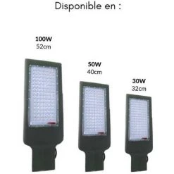 Luminaire LED Urbain 100W IP65 220V 180° - Blanc Froid 6000K - 8000K - SILAMP - Blanc Froid 6000K - 8000K -Pas Cher Eclairage professionnel Magasin 7901233 5