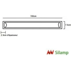 Réglette Lumineuse 150cm 60W - Blanc Froid 6000K - 8000K - SILAMP - Blanc Froid 6000K - 8000K -Pas Cher Eclairage professionnel Magasin 8250408 4