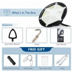 2×Anten 200W UFO LED Anti-Éblouissement Rond Industriel LED Étanche IP65 Projecteur Extérieur Blanc Froid 6000K (Boîte De Jonction Fournie) -Pas Cher Eclairage professionnel Magasin 8282760 5